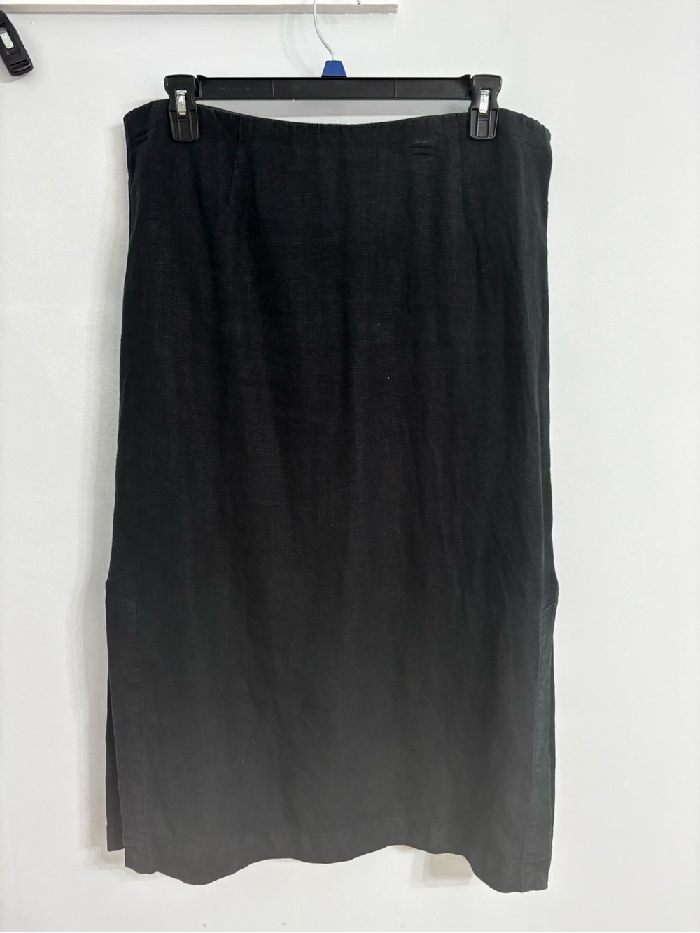 Pure JJill Black Women's Linen Blend Midi Skirt